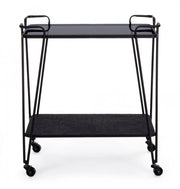 Zaira trolley in black metal