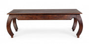 Jaipur opium coffee table in fusion style wood cm 130x70