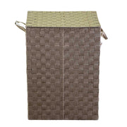 Rectangular 1-3 cm40x30x55 dove gray lined polyester basket