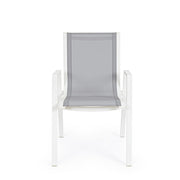 White Pelagius chair with armrests