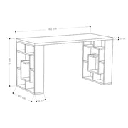 White Labirent Desk 140x60x75 cm