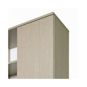 Elm multipurpose shoe cabinet in melamine wood 2 doors h130x71x38 cm