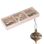 Metal decoration pack of 6 gold cm22x8h2,5