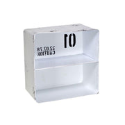 2 shelves bristol white metal square shelf cm29,5x15h30