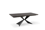 Extendable table with heat-treated oak veneered top 160/240x90x76h cm