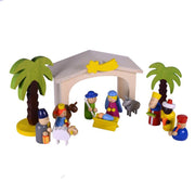 Nativity wooden nativity set 15pcs w/exhibitor cm24x10,8h16,5