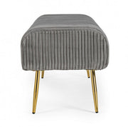 Selena gray velvet 2-seater bench
