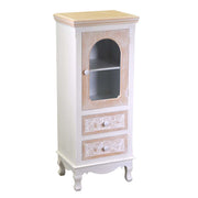 Andorra showcase wooden cabinet 1 glass door + 2 drawers cm40x30h100
