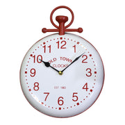 Round white metal clock cm27x4x35,5