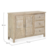 Sideboard 2 doors 3 drawers Mayra 110x40x80h cm