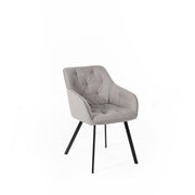 Set of 2 Fabric Chairs - 60cm x 55cm x 79cm