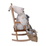 Fabric Santa Claus on gray chair 23x22,5h30 cm