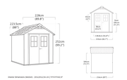 Classic Garden Shed Newton 757 Evotech by Keter - H252.0 x W228.0 x D223.5 cm