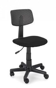 Black office chair with adjustable height wheels