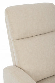Iris beige fabric manual recliner armchair