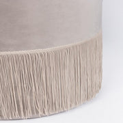 Leilani pouf light gray velvet effect D38 cm