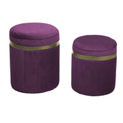 Purple velvet puff 1-2 round cm ø39h49