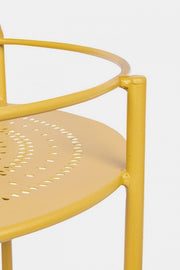 Yellow Ocher steel bottle trolley