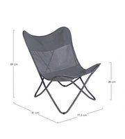 Armchair butterfly camping gabicce gray 77,5x81x89h cm