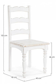 Shabby white rustic style wooden chair
