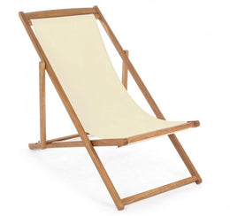 4x Noemi Relax Deck Chair Ecru'