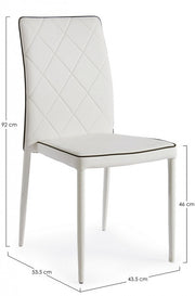 Achille chair with white steel structure