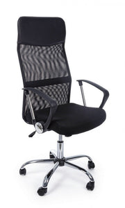 Dakar faux leather office armchair with black armrests