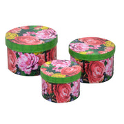 Round eco-leather box 1-3 multicolor cmø27h17,5