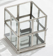 Silver candle holder cm10x10h12 16 glasses