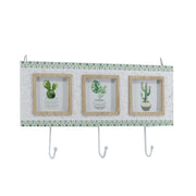 Wall photo frame cactus wood multiple 3pwith hanger 3 places cm34x19,5x3,5