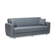 Three-seater sofa bed with ROTTERDAM container in Gray fabric 228x90x h89 cm