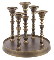 Kylie 5F Burnished C-Base Candelabra