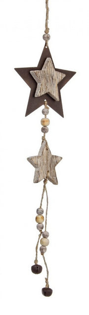 12x Country Star Double Rusty Pendant