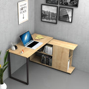 Desk with reversible bookcase Oak OSLO 120x60x h74 cm
