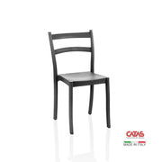 Samara Chair in Tortora Polypropylene with 2 Horizontal Bands Backrest