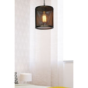 Nadra MDL3857 pendant lamp in black reticulated metal