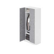 Wardrobe 2 doors without drawers, White color H210x91x52cm