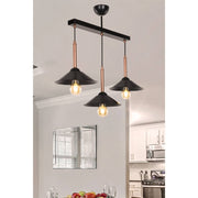 Mandarin MDL4221 pendant lamp with black metal lampshades