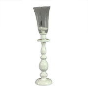 White iron candle holder cm12x12h53