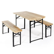 Brewery set table and 2 benches 60x120 cm
