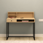 Black oak desk with Nasus drawer