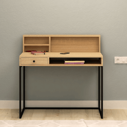 Black oak desk with Nasus drawer