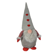 Gray and red gnome fabric doorstopcm22x14h45