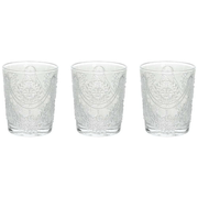 Set of 3 Savoia glasses in transparent glass