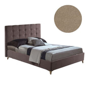 Clup Monaco container double bed in dove gray fabric