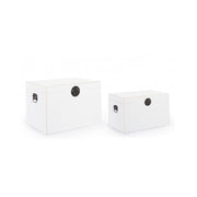 Set of 2 Beijing trunk in white wood