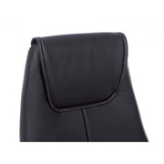 Directional office armchair in Camberra black eco-leather with armrests