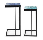 Set of modern coffee tables industrial furniture 2 pcs