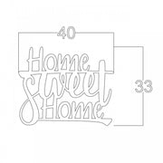 Home sweet home black wall decoration 33 x 40 cm h