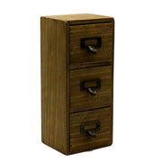 Rectangular wooden storage box 3 drawers cm11,5x10h27